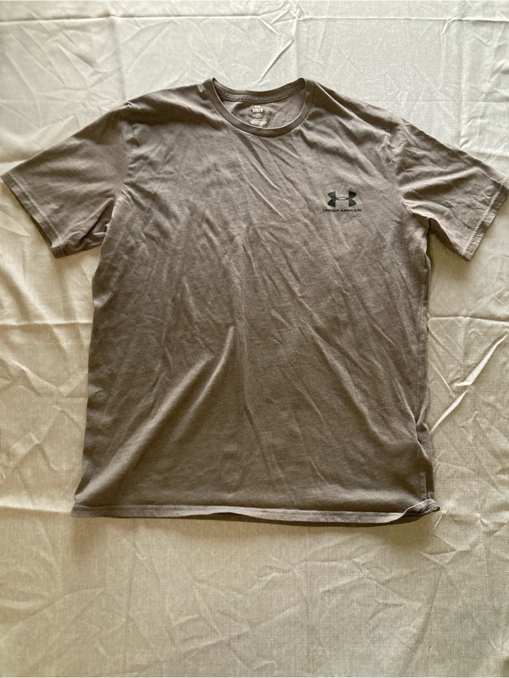 Under Armour Men’s Taupe Short Sleeve Logo Crew Tee